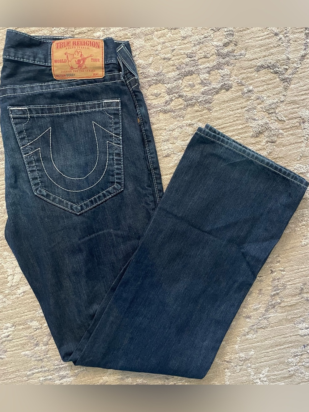 True Religion - all cotton blue denim jeans Size 33W x 31L